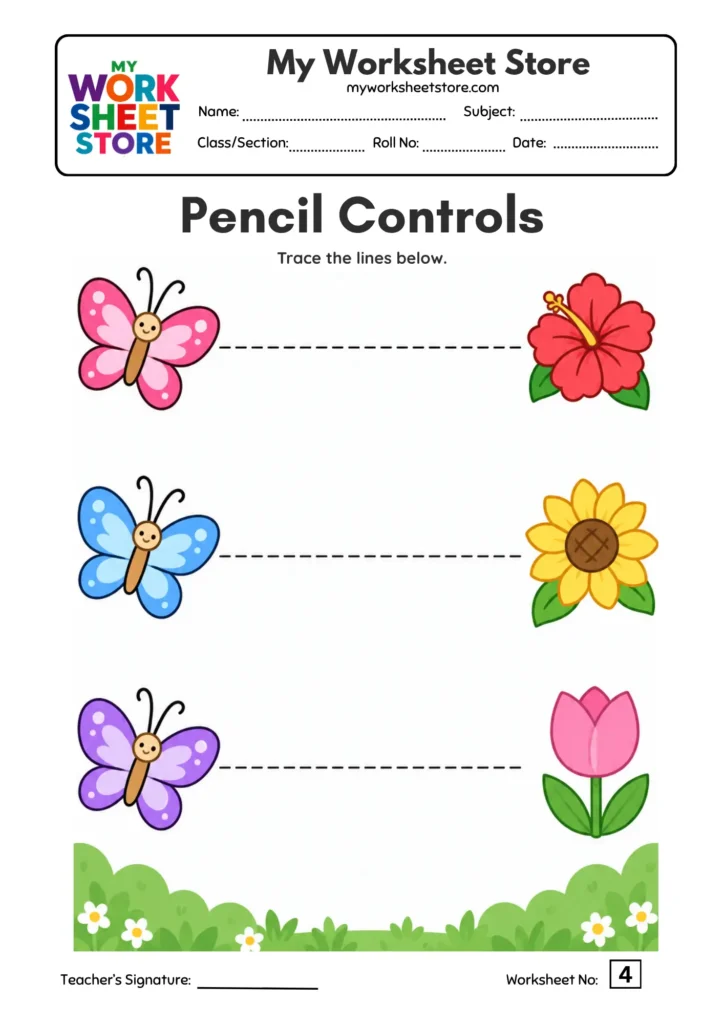 Pencil Control Worksheets For Fine Motor Skills