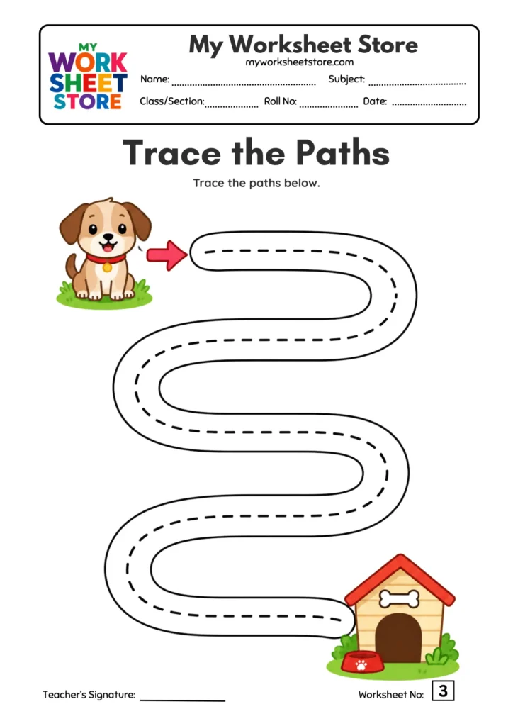 Simple Path Tracing Worksheets